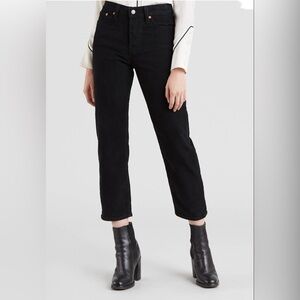 Levi's® Premium WEDGIE FIT STRAIGHT CORDUROY PANTS WOMEN’S BLACK 27